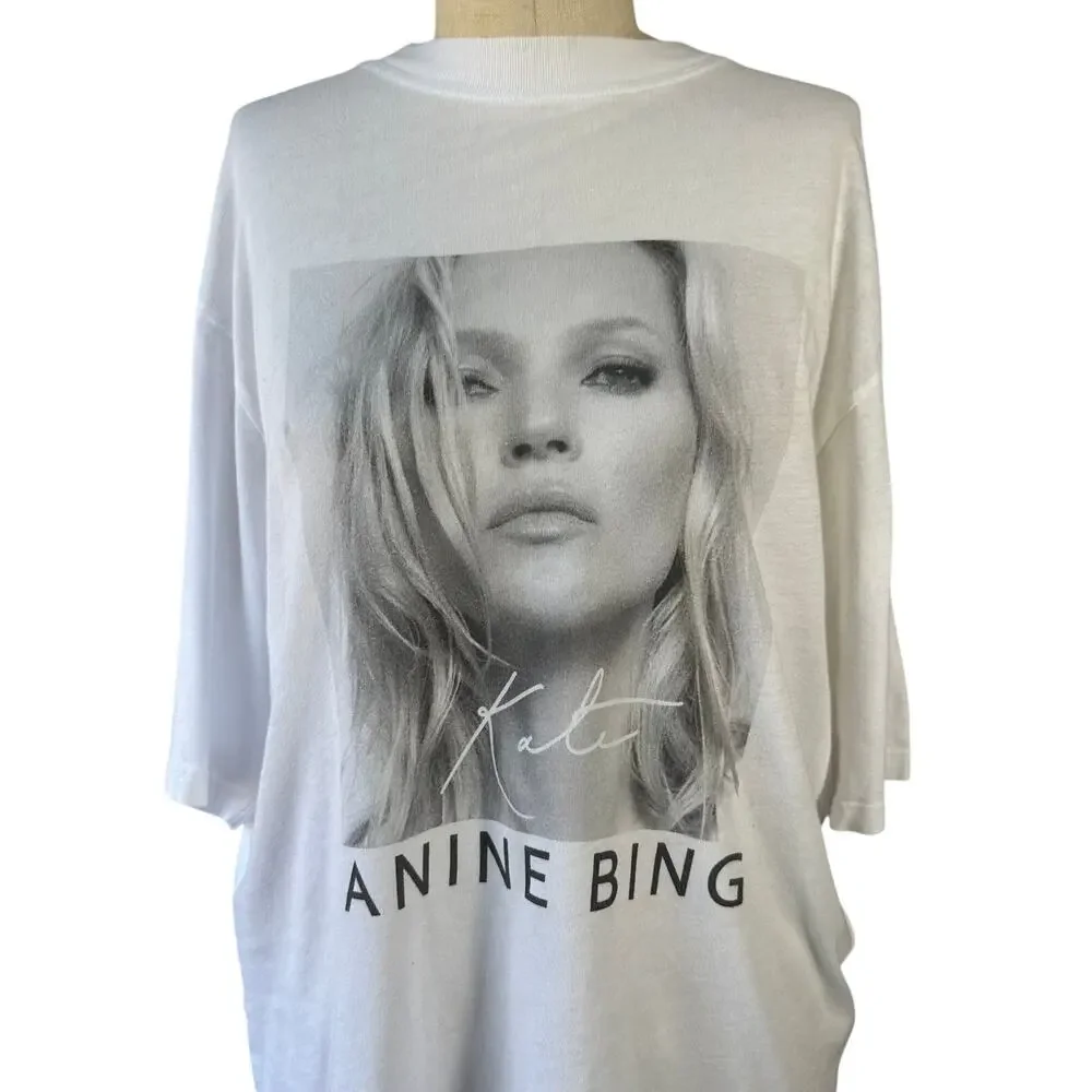 美品⭐︎MUSE⭐︎ANINE BING KATE MOSS TEE Anine Bing | Tops | Anine Bing X Kate Moss Avi Tee In White | Poshmark